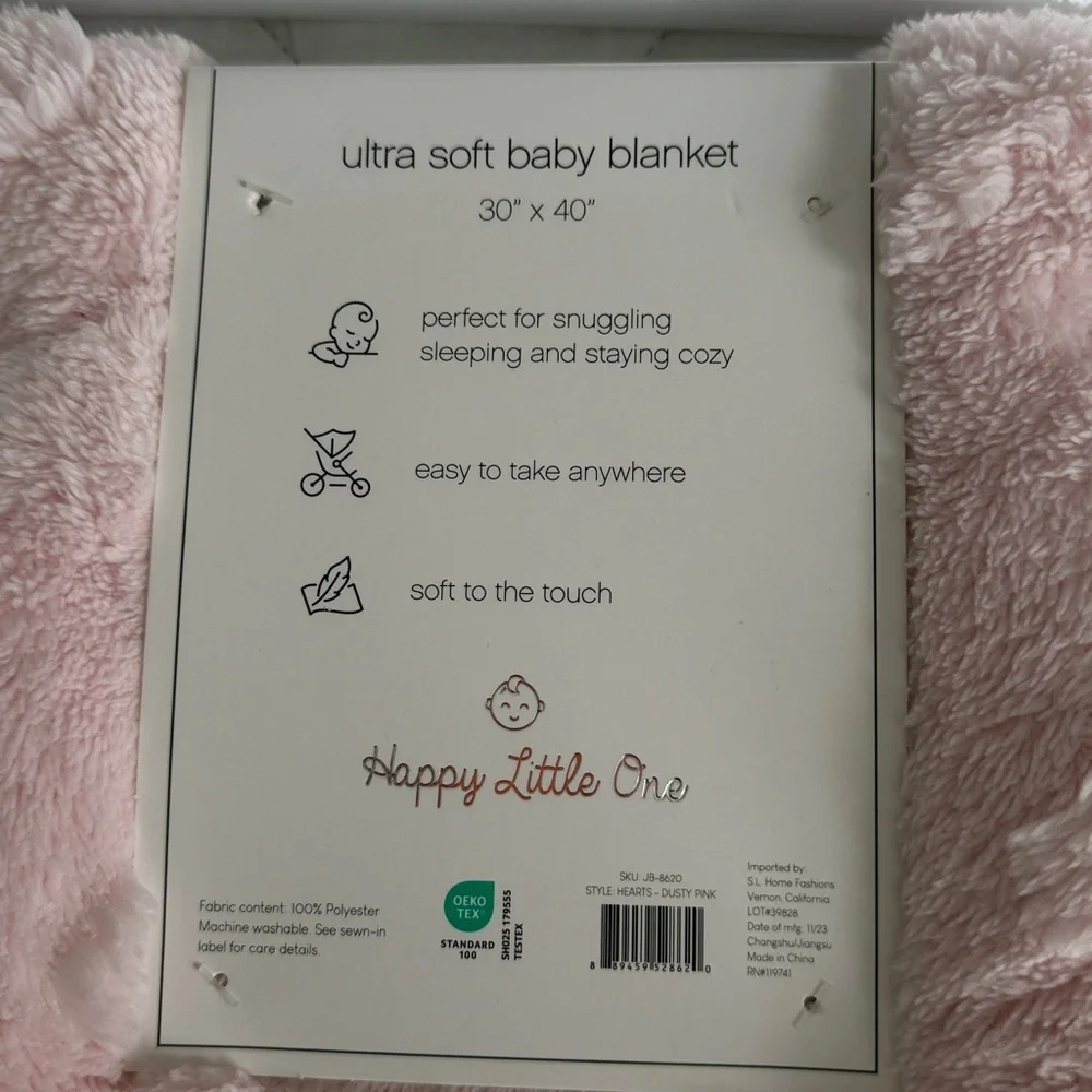 Pink Owl Kids bathrobe and blanket set 0-9months